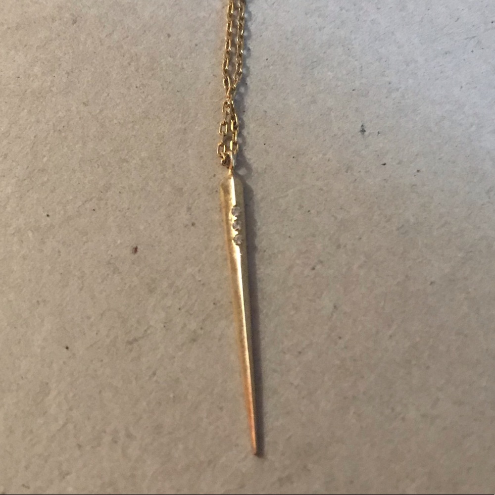 16” + 2” Sterling Silver Necklace w/needle pendant